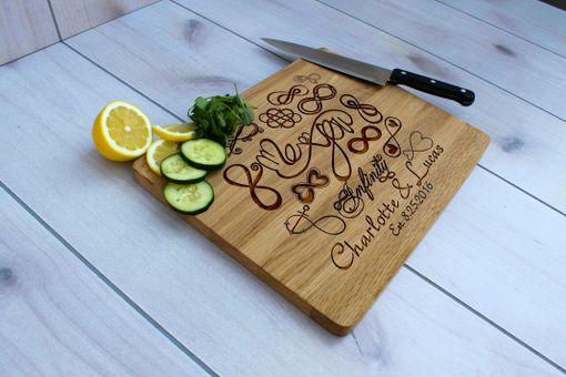 Custom Made Personalized Cutting Board, Engraved Cutting Board, Wedding Gift – Cb-Wo-Infinitycharlottelucas