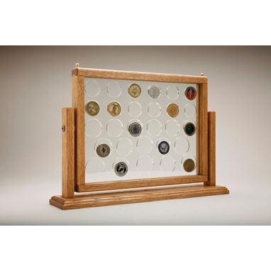 Custom Made Challenge Coin Display, Medium Swing Coin Display