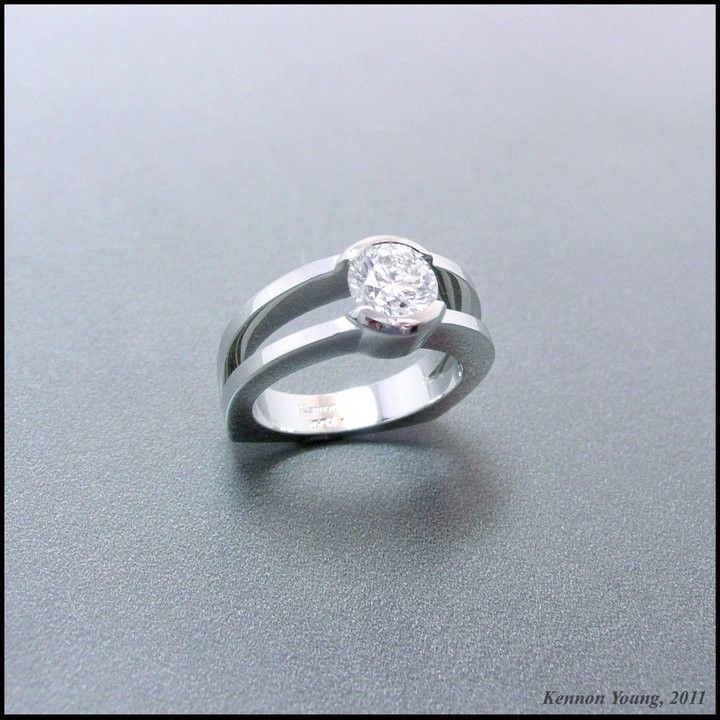 Hand Made Custom Engagement Ring by Vermont Gem Lab