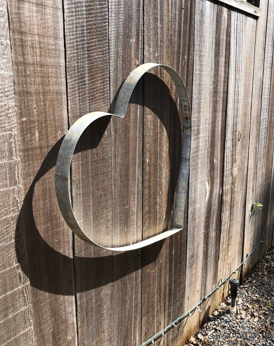Buy Custom Wine Barrel Hoop Heart, made to order from DonovanMaker
