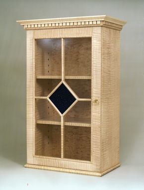 Custom Made Curly Maple Wall Cabinet