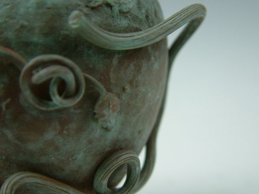 Custom Made Mini Amphora Vase W/ Vines