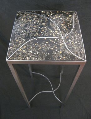 Custom Made Concrete And Steel Occasional Table