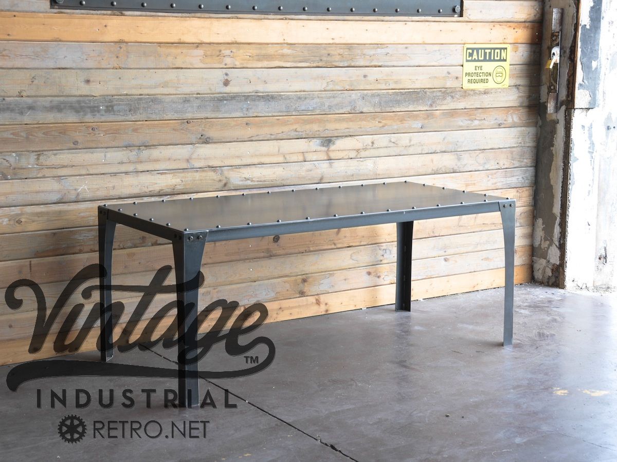 Hand Made Vintage Industrial Simple Metal Table by Vintage Industrial