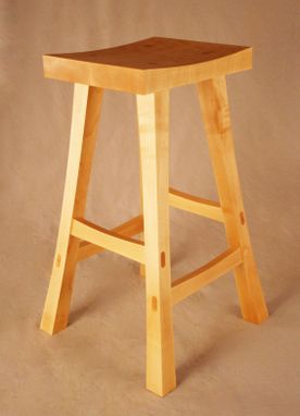 Custom Made Asian Kitchen Stool Made Out Of Maple