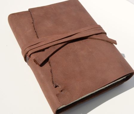 Custom Made Leather Bound Handmade Photography Journal Day Planner Ledger Diary Sleeve