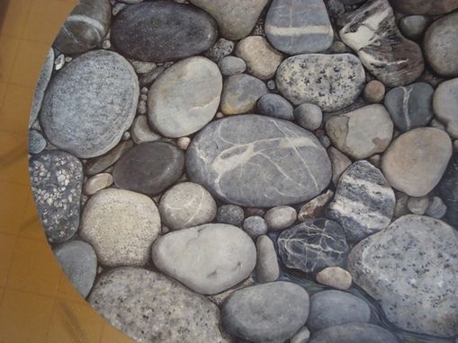 Custom Made Available: Tables Painted With Trompe L'Oeil Stones And Pebbles