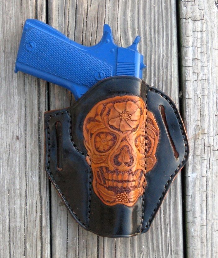 Custom Made Tooled Leather Holsters by Red Wolf Leather | CustomMade.com