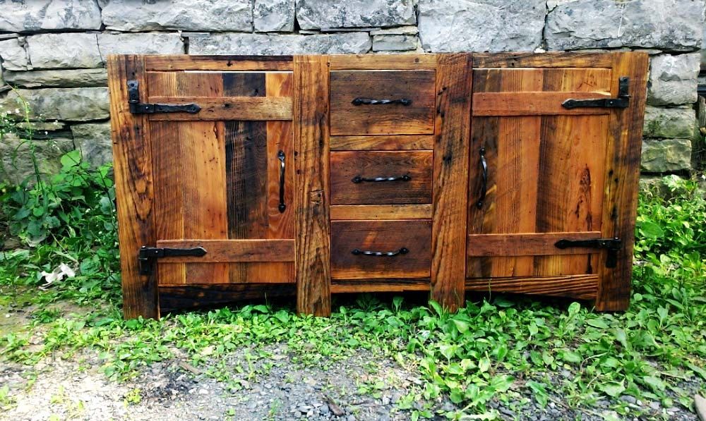 Buy Hand Crafted Rustic Bathroom Vanity From Reclaimed ...