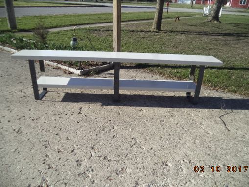 Custom Made Industrial And Steel Bench Heavy Duty Bench Entryway Bench Hallway Bench Wood And Steel Bench