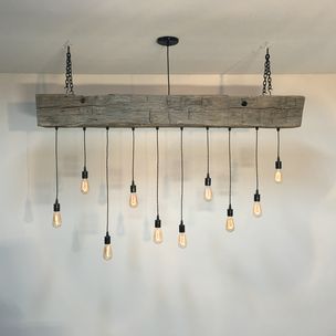 chandelier reclaimed beam barn wood custommade