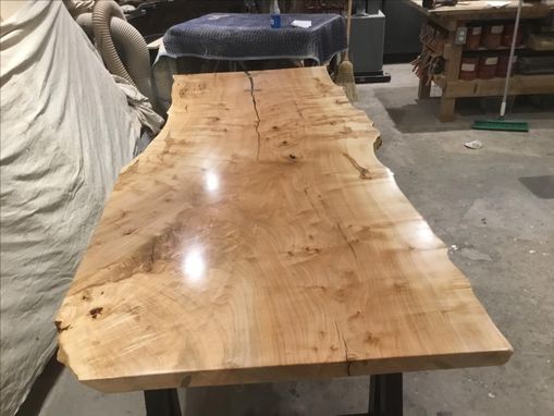Custom Made Single Slab Live Edge Maple Table