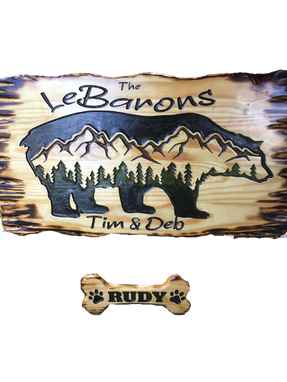 Custom Made Personalized Wood Carved Signs - Exterior Or Interior