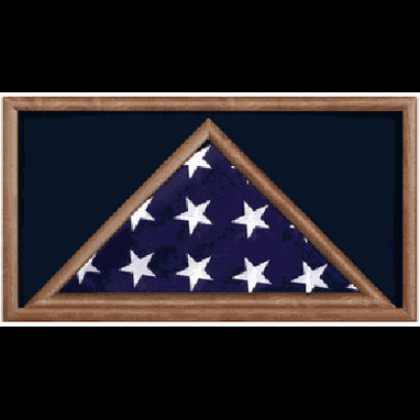 Custom Made Military Flag And Award Medal Display Case -Shadow Box
