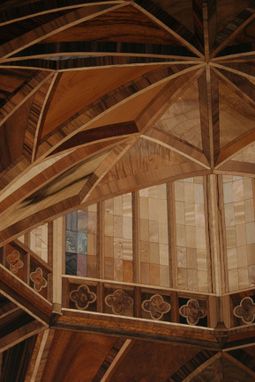 Custom Made Rare Wood Marquetry Artwork From World Renowned Hungarian Master