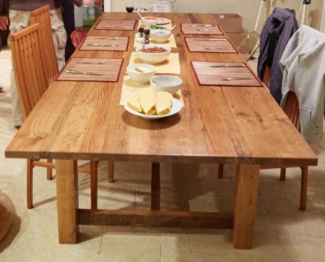 Custom Made Reclamed Trestle Farm Table