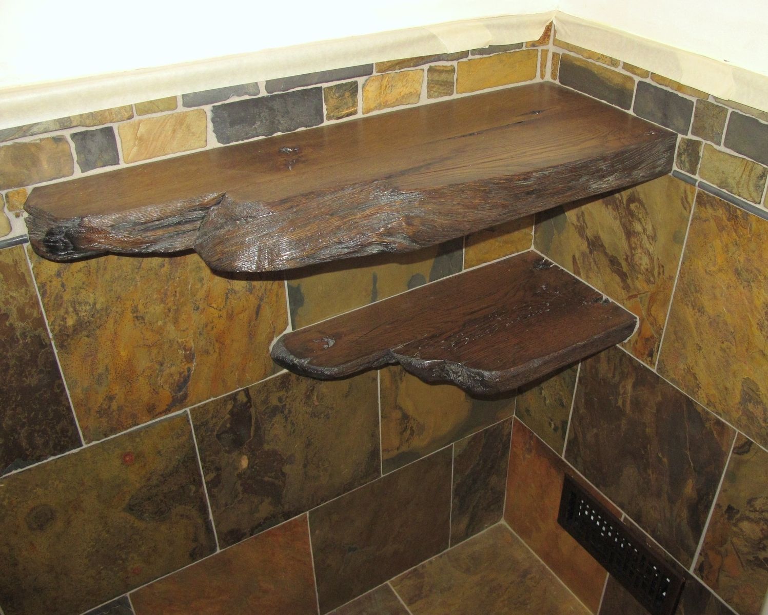 Reclaimed Barn Wood Bathroom Shelves 