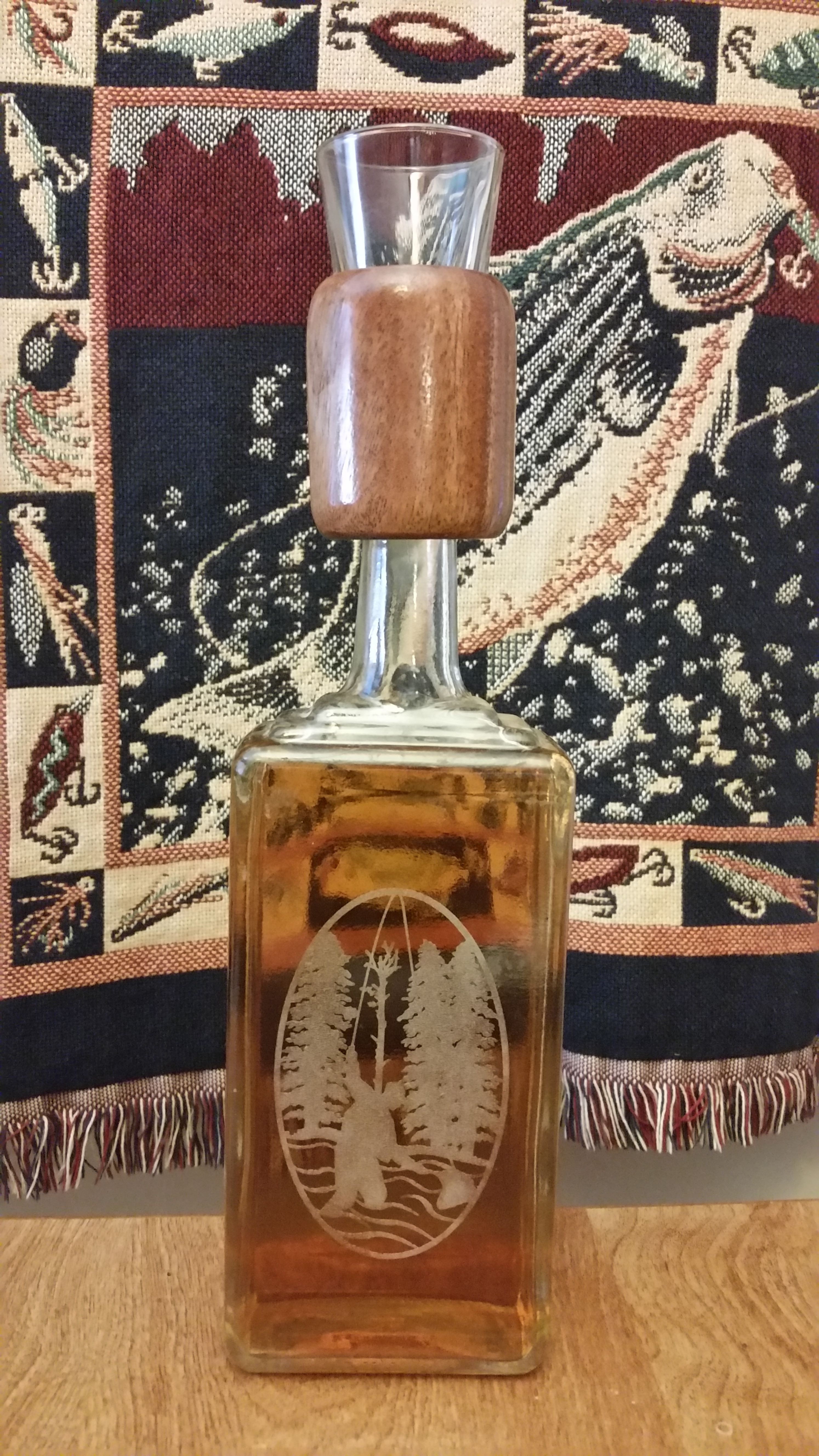 Buy Hand Crafted Shot Glass Bottle Stopper And Engraved Decanter, made