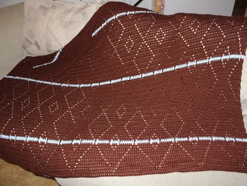 Custom Made Diamond Accented Crochet Afghan