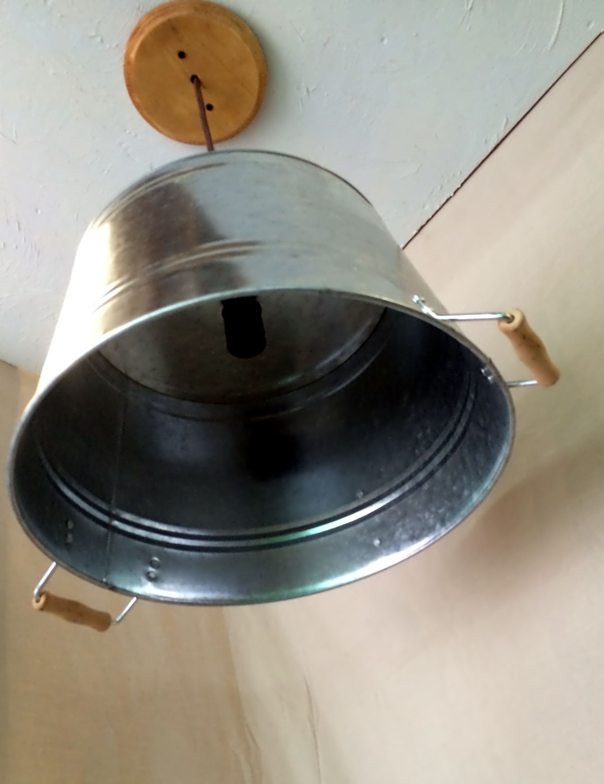 Buy Custom Galvanized Pail Tub Bucket Pendant Light, made to order from