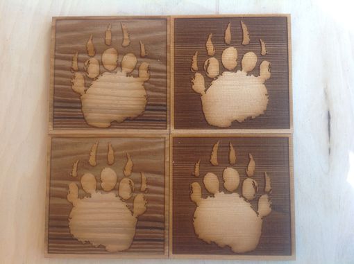 Custom Made Laser Cut & Engraved Cedar Drink Coasters