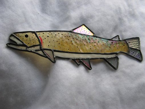 Custom Made Iridescent Stained Glass Cutthroat Trout