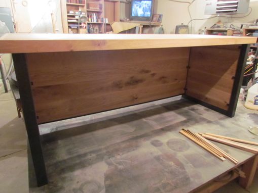 Custom Made Reception Desk Wood And Steel