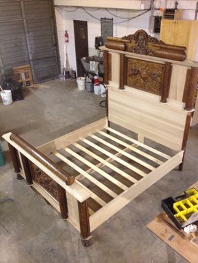 Custom Made Antique Quarter-Sawn White Oak Bed Expansion