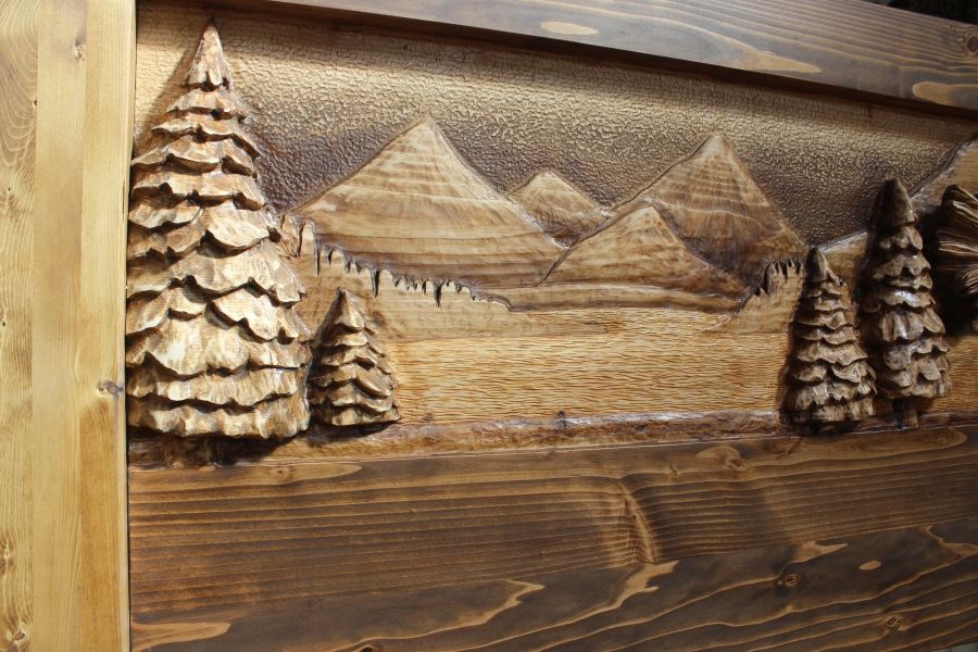 Hand Crafted Custom Made Headboards, Carved Headboards, Rustic