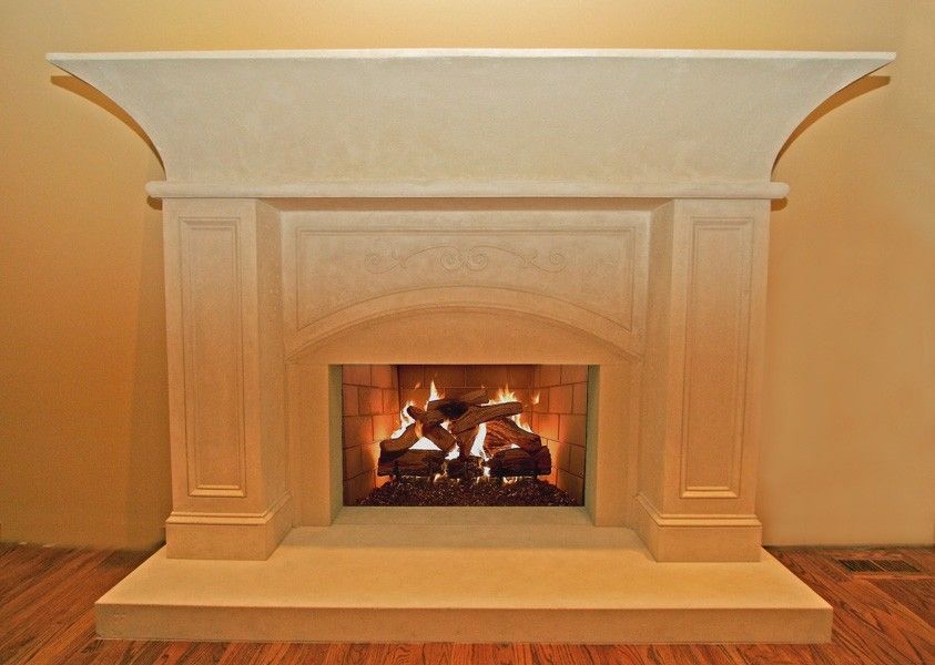 Custom Concrete Fireplace Hearth Surround And Mantel By Elements