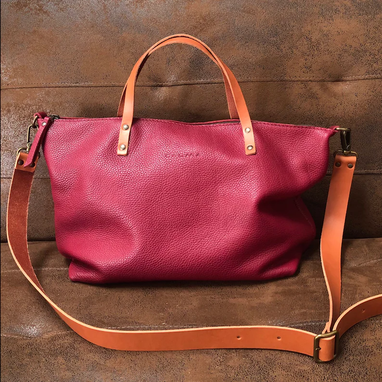 Custom Made Leather Tote Bag Full Grain Leather, Handmade Leather Women Bags