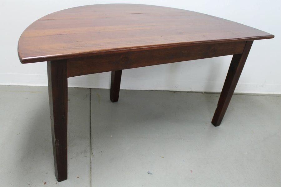 half circle dining room table