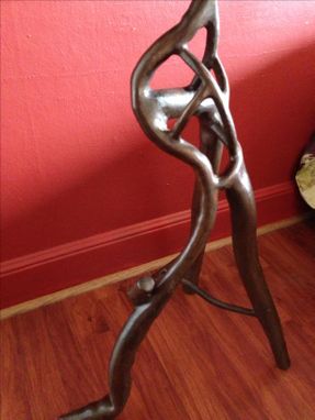 Custom Made Abstract Sculptural Forged Steel End / Pedestal Table
