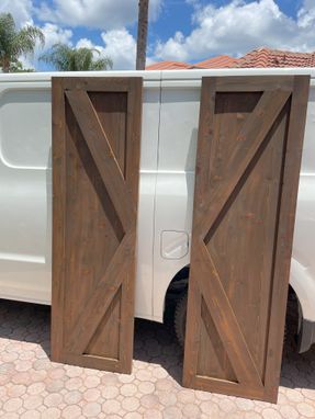 Custom Made Custom Made Barn Door Farmhouse Style Rustic Solid Cedar Wood| Barn Door -