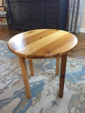 Custom Made Solid Hardwood Round End Table