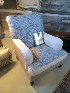 Custom Made Sample - Blue Damask Club Chair