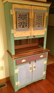 Custom Made Reclaimed Wood Dining Room Hutch