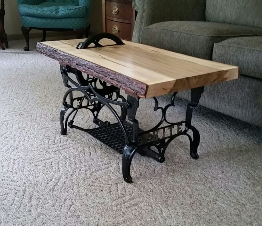 Custom Made Sewing Machine Coffee Table by LDM Custom Woodworking
