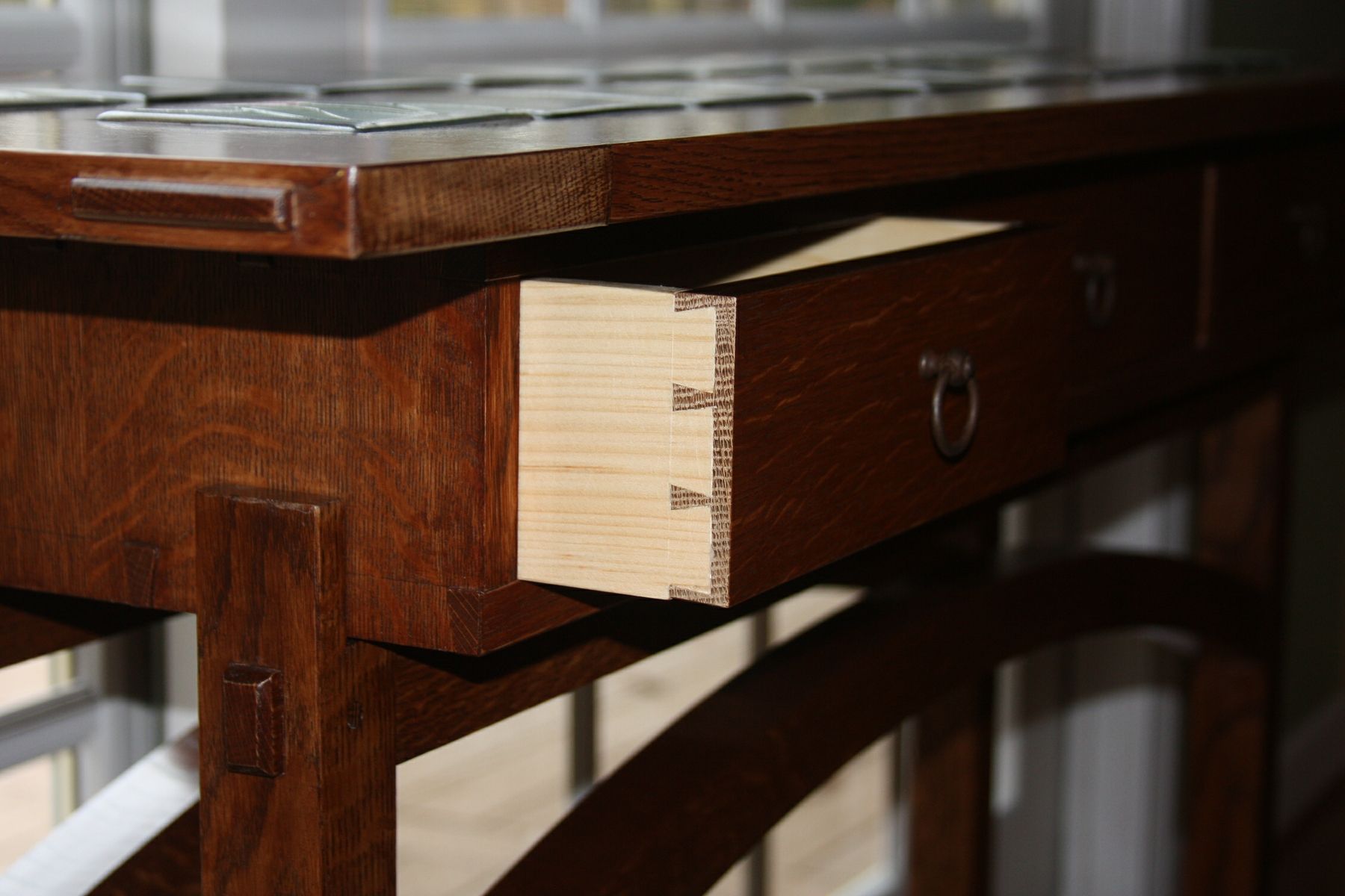 Custom Made Arts And Crafts Entry Table by Bench Dog Woodworks