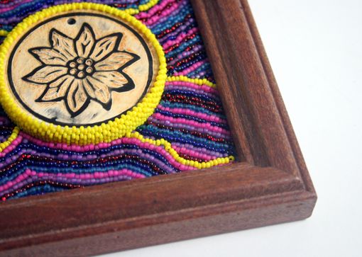 Custom Made Bead Embroidered Flora Painting