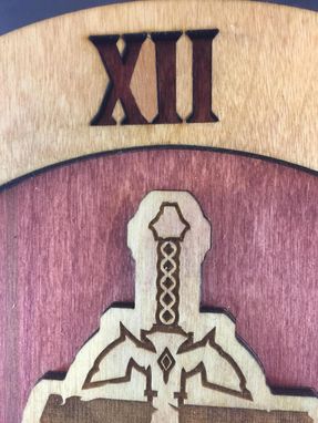 Custom Made Legend Of Zelda Breath Of The Wild Stained Wood Laser Cut Clock