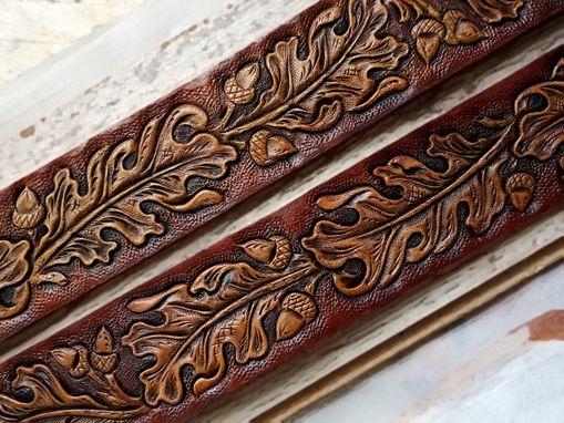 Buy a Hand Crafted Tooled Leather Gun Belt Personalized