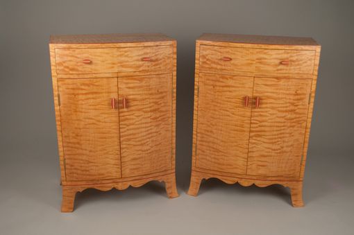 Custom Made Tiger Maple Cabinets