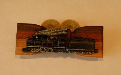 Custom Made The Wood Bow Tie For Railroad Buffs - Featuring Steam Engine #2960