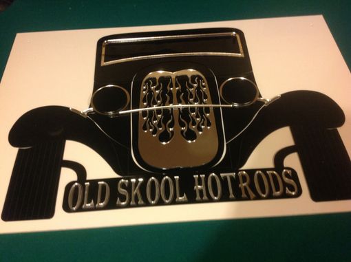 Custom Made 1932 Ford Acrylic Wall Sign With Flaming Grill