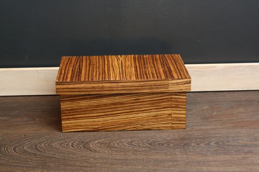 Custom Made Zebra Wood Shoe Box