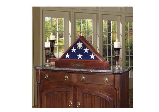 Custom Made Burial Display Case For Flag