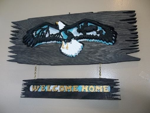 Custom Made Eagle Spirit Welcome Home Sign