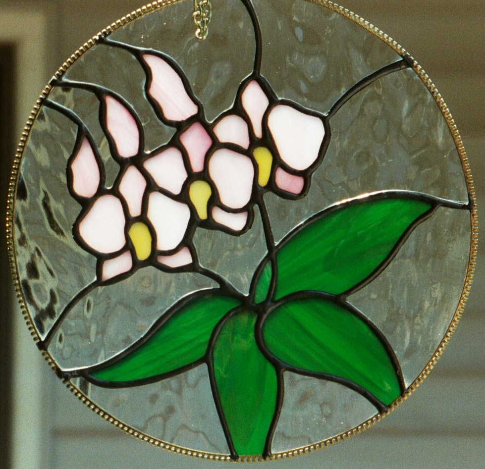 Hand Crafted Orchids Stained Glass Window by Windflower Design ...