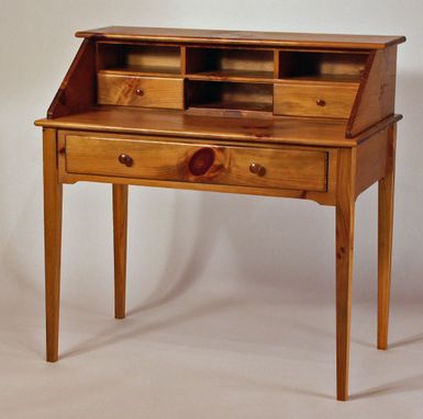 Shaker White Pine Writing Desk, Antique Shaker Secretary Desk